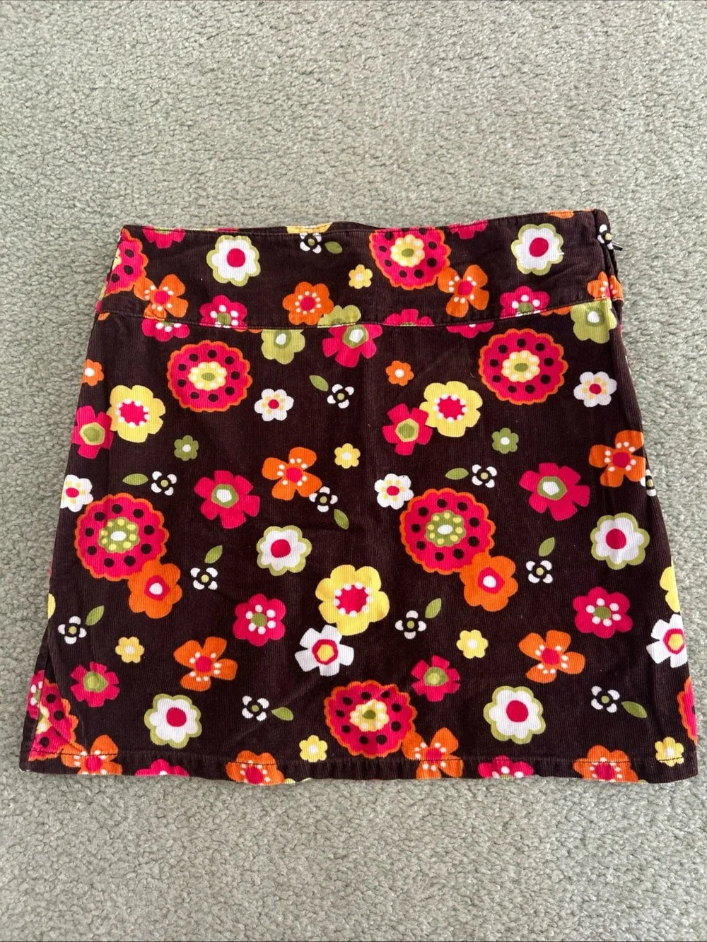 Vintage Gymboree Girls floral corduroy autumn skort size 10